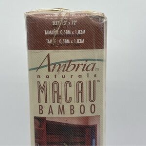 New Ambria Fruitwood Burnt Roman Shade 23" X 72".